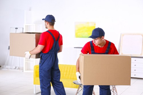 House removal team planning a move in Little Ilford