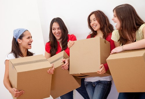 Local moving truck helping with property relocation in Little Ilford
