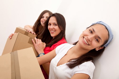 Removals van handling a residential move in Little Ilford